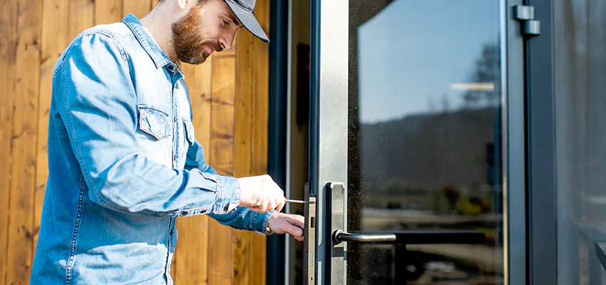 Frameless Glass Storefront Door Locks Replacement in Hallandale Beach, FL